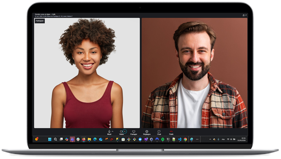 Telehealth video session in the browser with Colib